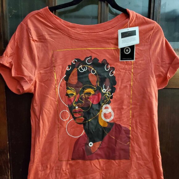 Black History Month Roll Sleeve Graphic T-Shirt - NWT! - Picture 1 of 5